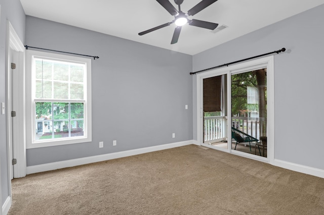 4003 Radcliffe Place Dr Unit B6, Charleston, SC 29414 - empty room featuring carpet flooring, a ceiling fan, and baseboards