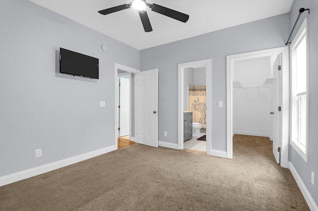 4003 Radcliffe Place Dr Unit B6, Charleston, SC 29414 - unfurnished bedroom featuring carpet flooring, a spacious closet, ensuite bathroom, a closet, and baseboards
