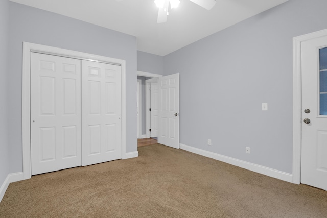 4003 Radcliffe Place Dr Unit B6, Charleston, SC 29414 - unfurnished bedroom with carpet floors, baseboards, a closet, and ceiling fan