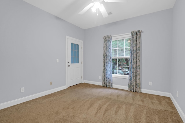 4003 Radcliffe Place Dr Unit B6, Charleston, SC 29414 - empty room with a ceiling fan, carpet floors, and baseboards