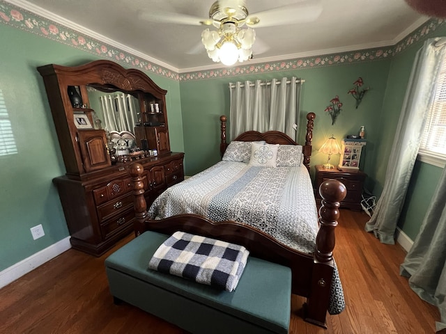 111 Newington Rd, Summerville, SC 29485 - bedroom featuring ceiling fan, baseboards, and wood finished floors