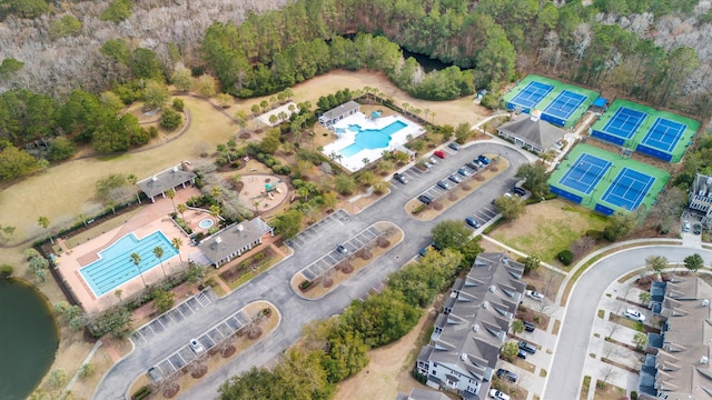 1458 Clarendon Way, Mount Pleasant, SC 29466 - aerial overview of property's location featuring a pool area