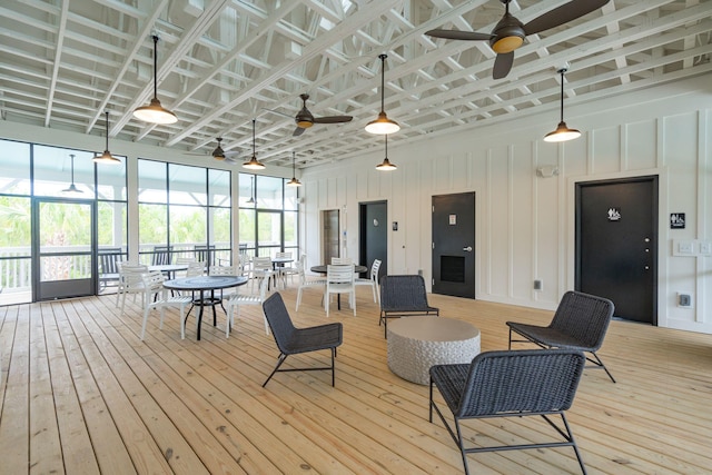 1668 Siloh Dr Unit 470, Mount Pleasant, SC 29466 - wooden deck with a ceiling fan and outdoor dining space