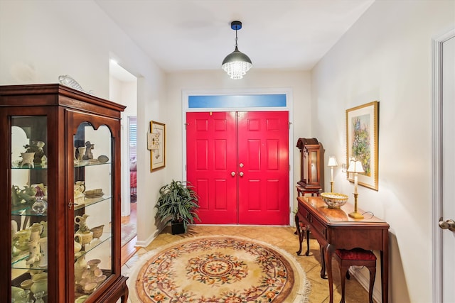 view of tiled entryway