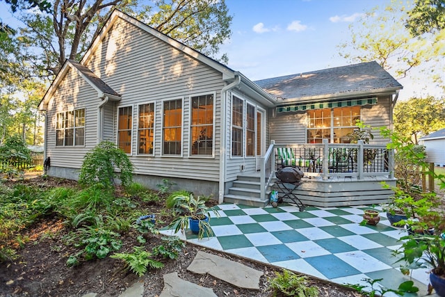 back of house featuring a patio