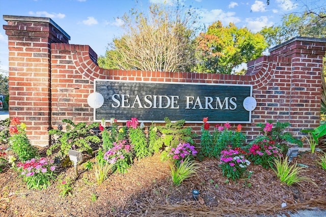 view of community sign