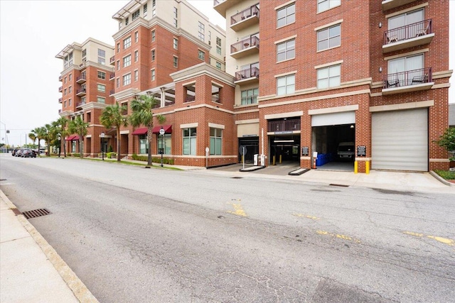 view of property featuring a garage