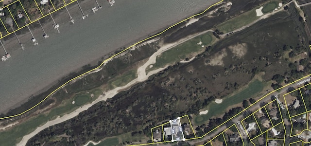 3307 Waterway Blvd, Isle Of Palms, SC 29451 - aerial view of property's location with property parcel outlined