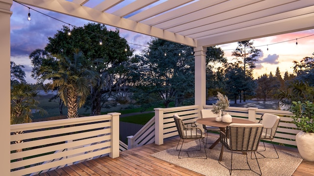 3307 Waterway Blvd, Isle Of Palms, SC 29451 - deck at dusk featuring outdoor dining space
