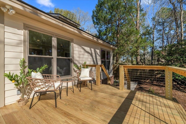 view of wooden terrace