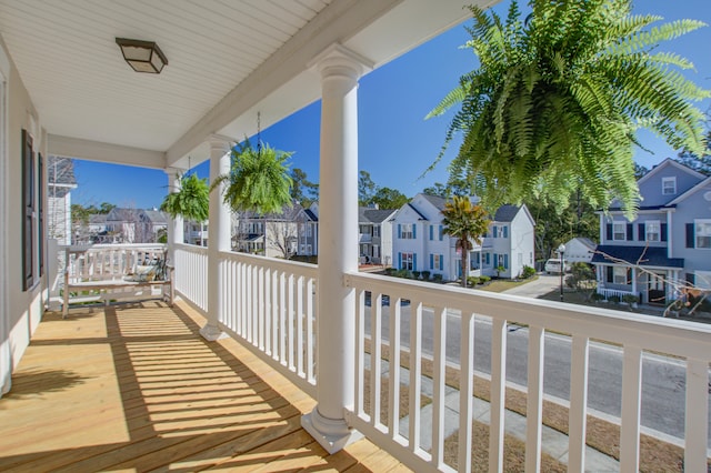 balcony with a residential view