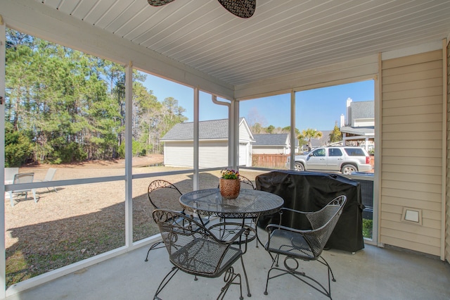 view of sunroom / solarium