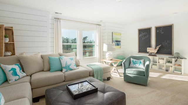 view of carpeted living room