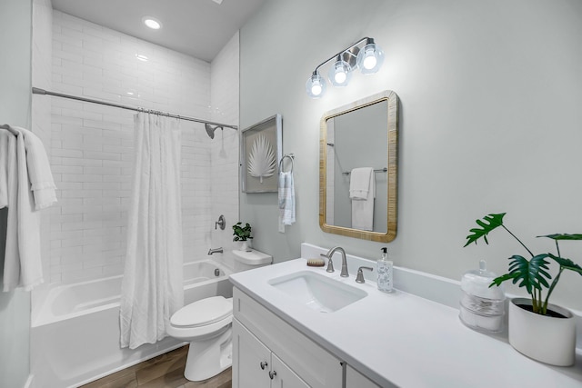 7416 Indigo Palms Way, Johns Island, SC 29455 - full bath with shower / bath combo, vanity, toilet, and wood finished floors