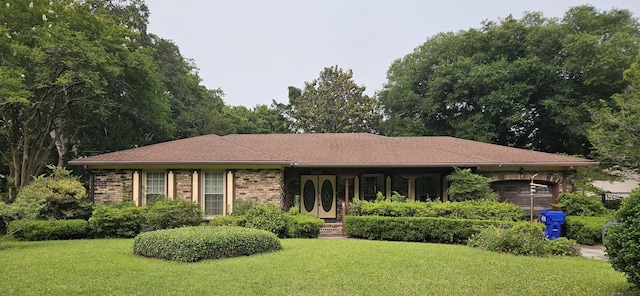 1350 Winifred St, Mount Pleasant, SC 29464 - single story home with a front yard, a garage, and brick siding