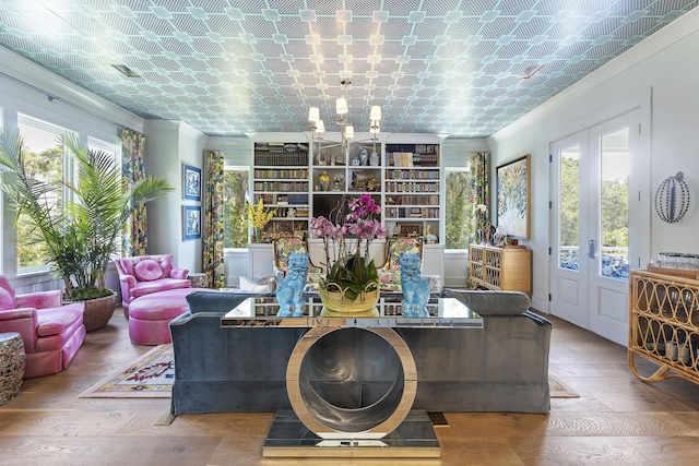 interior space featuring french doors