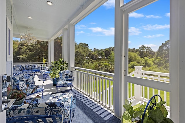 balcony with a porch