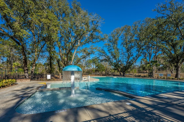 pool with fence