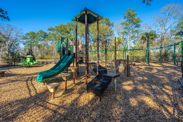 community play area featuring fence