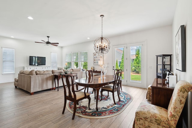 516 Tidewater Chase Ln, Summerville, SC 29486 - dining area with light wood-type flooring, recessed lighting, healthy amount of natural light, and a chandelier