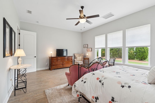 516 Tidewater Chase Ln, Summerville, SC 29486 - bedroom with light wood-style floors, baseboards, and a ceiling fan