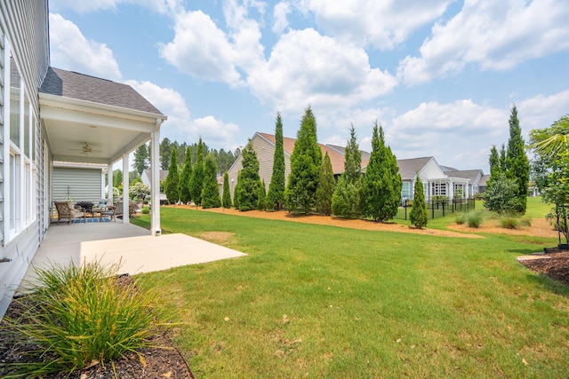 516 Tidewater Chase Ln, Summerville, SC 29486 - view of grassy yard with a ceiling fan and a patio area