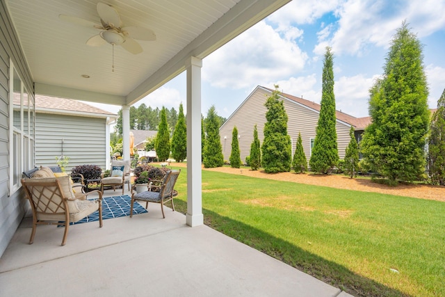 516 Tidewater Chase Ln, Summerville, SC 29486 - view of patio featuring ceiling fan