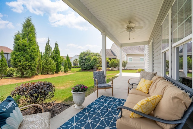516 Tidewater Chase Ln, Summerville, SC 29486 - view of patio featuring ceiling fan and an outdoor living space