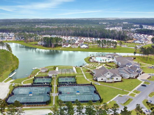 516 Tidewater Chase Ln, Summerville, SC 29486 - aerial view of residential area featuring a large body of water and a heavily wooded area