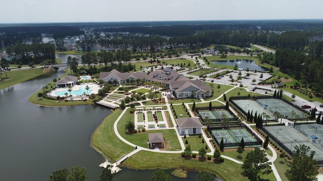 516 Tidewater Chase Ln, Summerville, SC 29486 - aerial view of property and surrounding area with a nearby body of water and a pool area