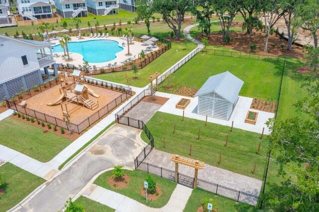 birds eye view of property