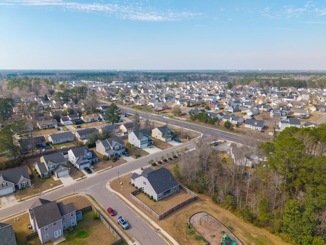 drone / aerial view featuring a residential view