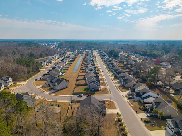 drone / aerial view with a residential view