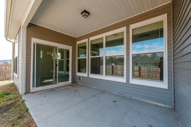 view of patio / terrace with fence