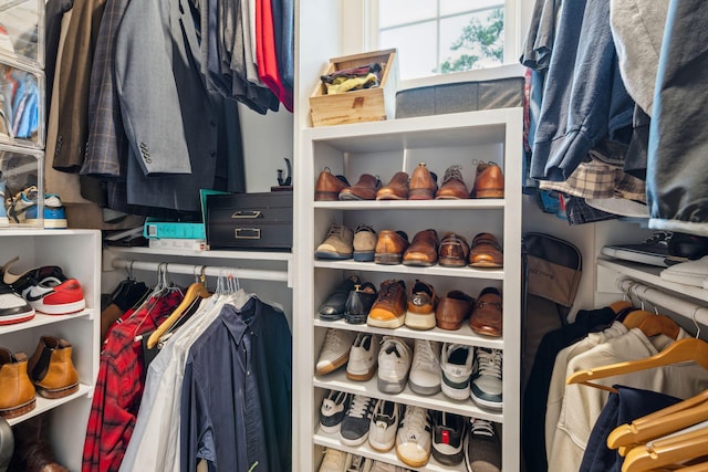 view of walk in closet