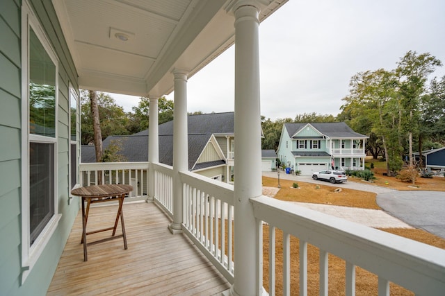 balcony with covered porch