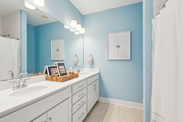 bathroom featuring vanity