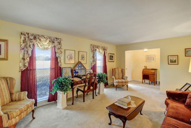 view of carpeted living room