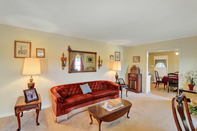 view of carpeted living room