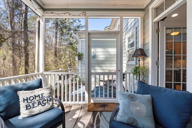 view of sunroom