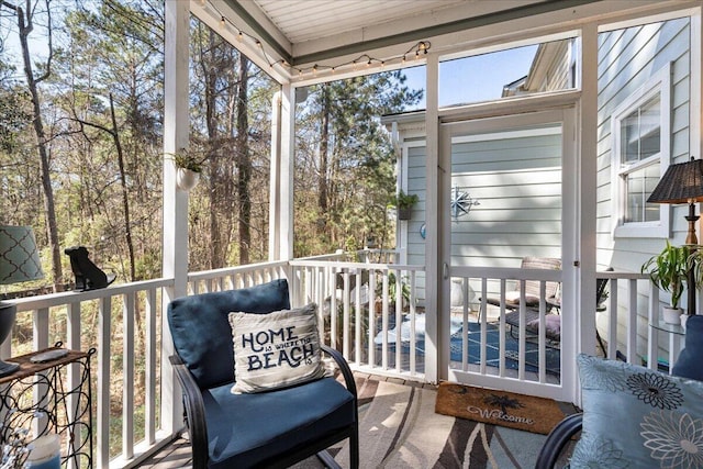 view of sunroom