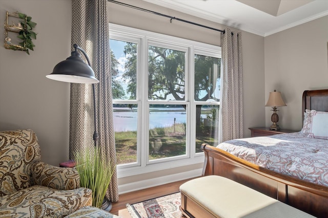 3948 Gift Blvd, Johns Island, SC 29455 - bedroom with wood finished floors and crown molding