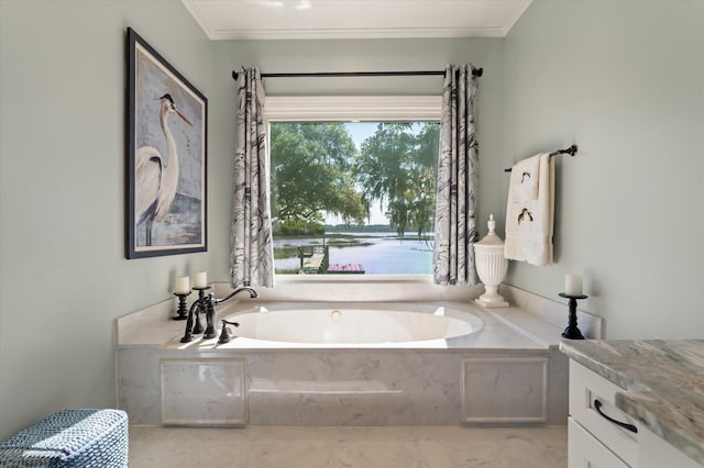 3948 Gift Blvd, Johns Island, SC 29455 - full bathroom featuring a bath and crown molding