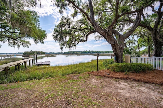 3948 Gift Blvd, Johns Island, SC 29455 - view of yard featuring a dock and a water view