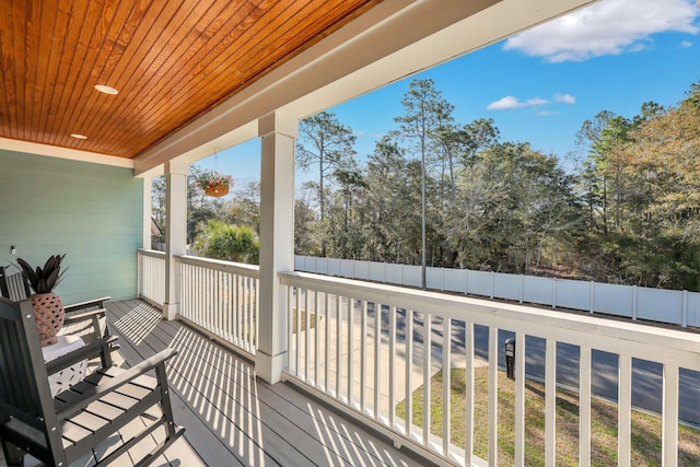 deck with fence