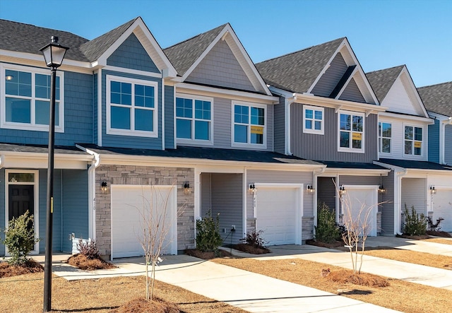 view of property with a garage