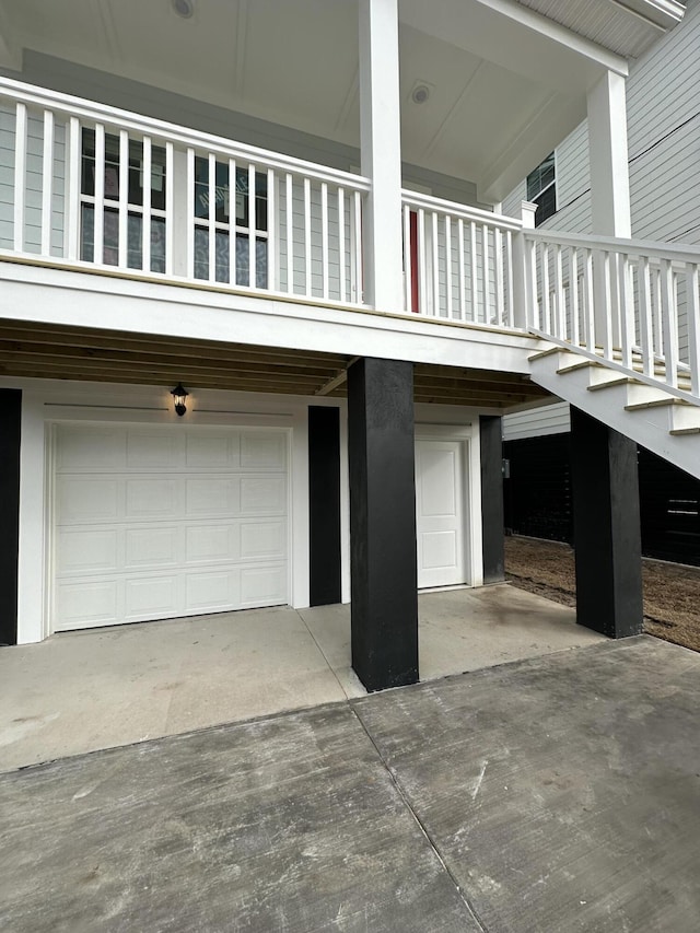 view of home's exterior featuring a garage