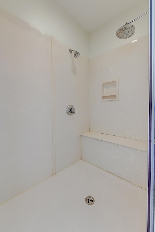 bathroom featuring walk in shower