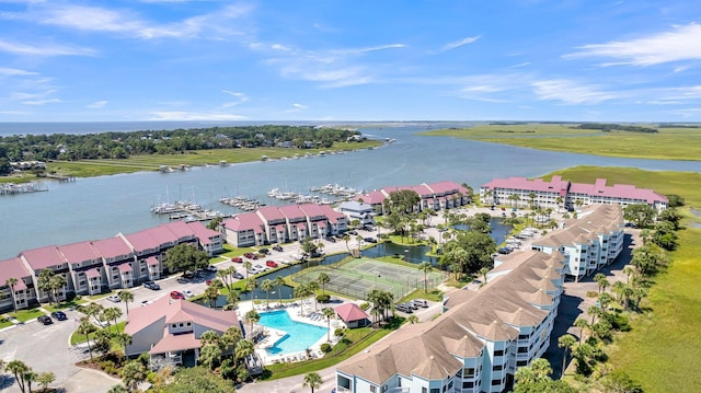 100 Mariners Cay Dr, Folly Beach, SC 29439 - bird's eye view of a nearby body of water and a pool