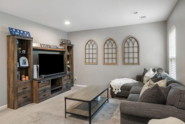 423 Sanctuary Park Dr, Summerville, SC 29486 - living area featuring light colored carpet and recessed lighting
